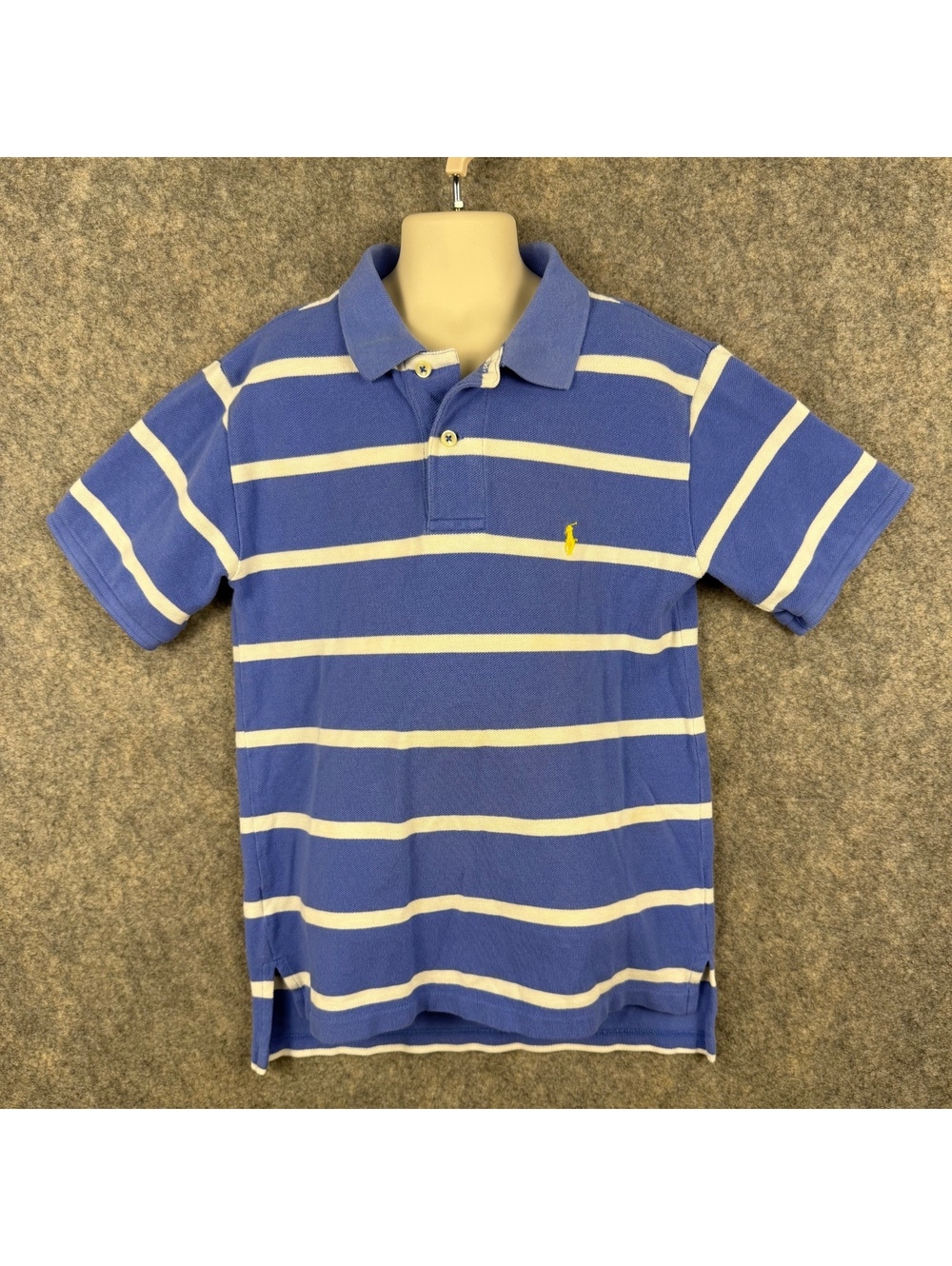 Polo Ralph Lauren Polo Shirt Blue White Stripes Boy’s Size Small 8-10 926